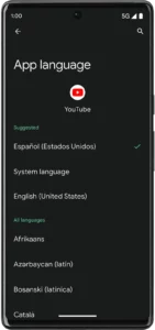 Per-app Language Support