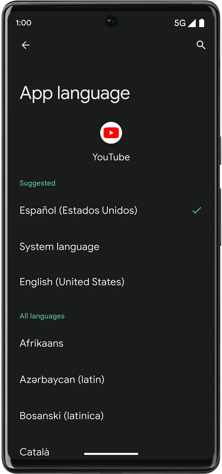 Per-app Language Support